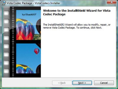 Vista Codec Package 5.4.8: пакет необхідних кодеків