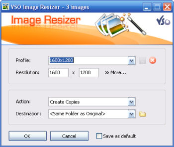 Програма зміни розміру зображення — VSO Image Resizer