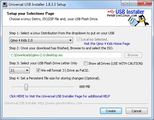 Програма створення завантажувальних флешок — Universal USB Installer