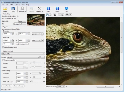 Програма збільшення розміру фотографій PhotoZoom Pro 5.0.8